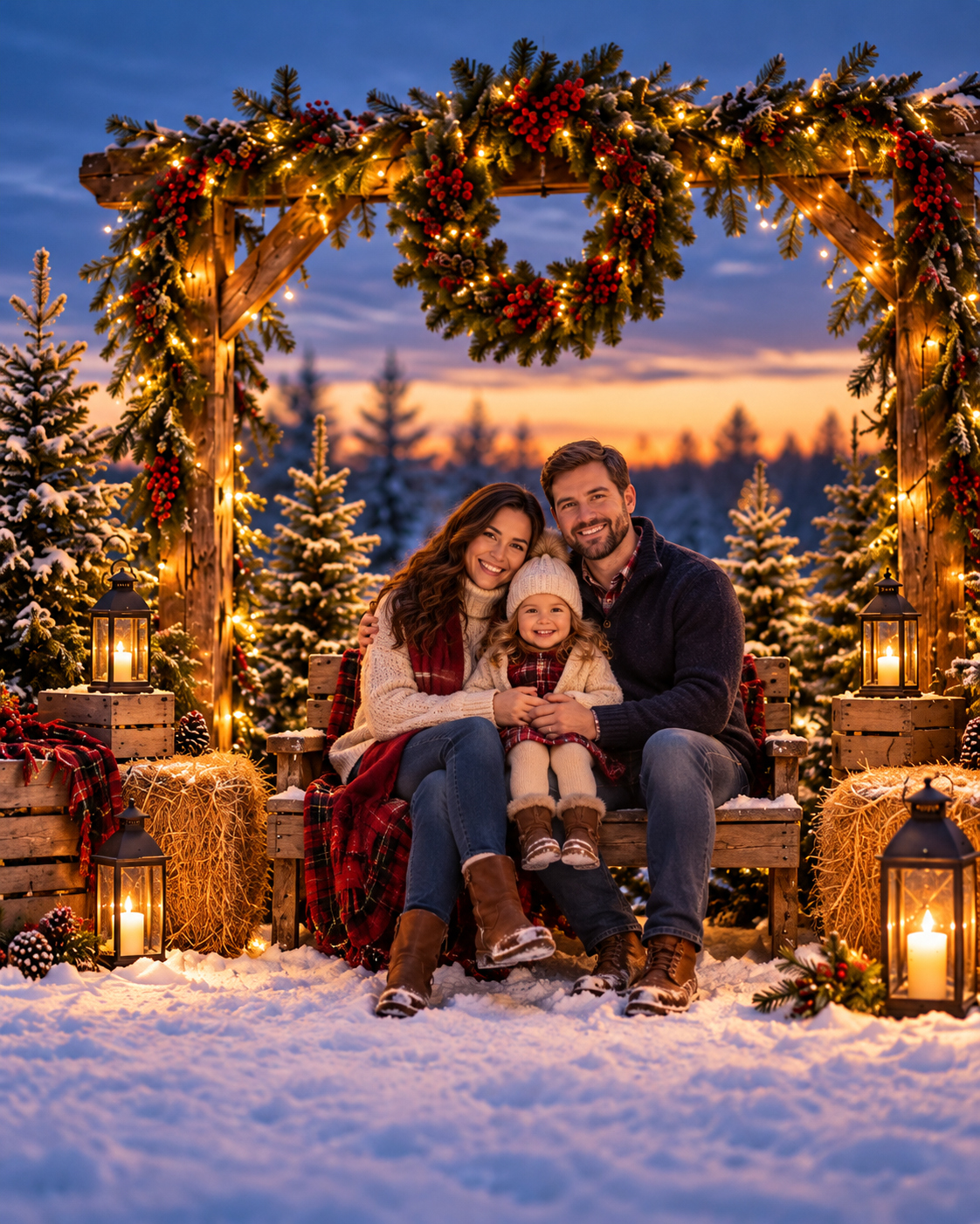 Outdoor winter portrait
